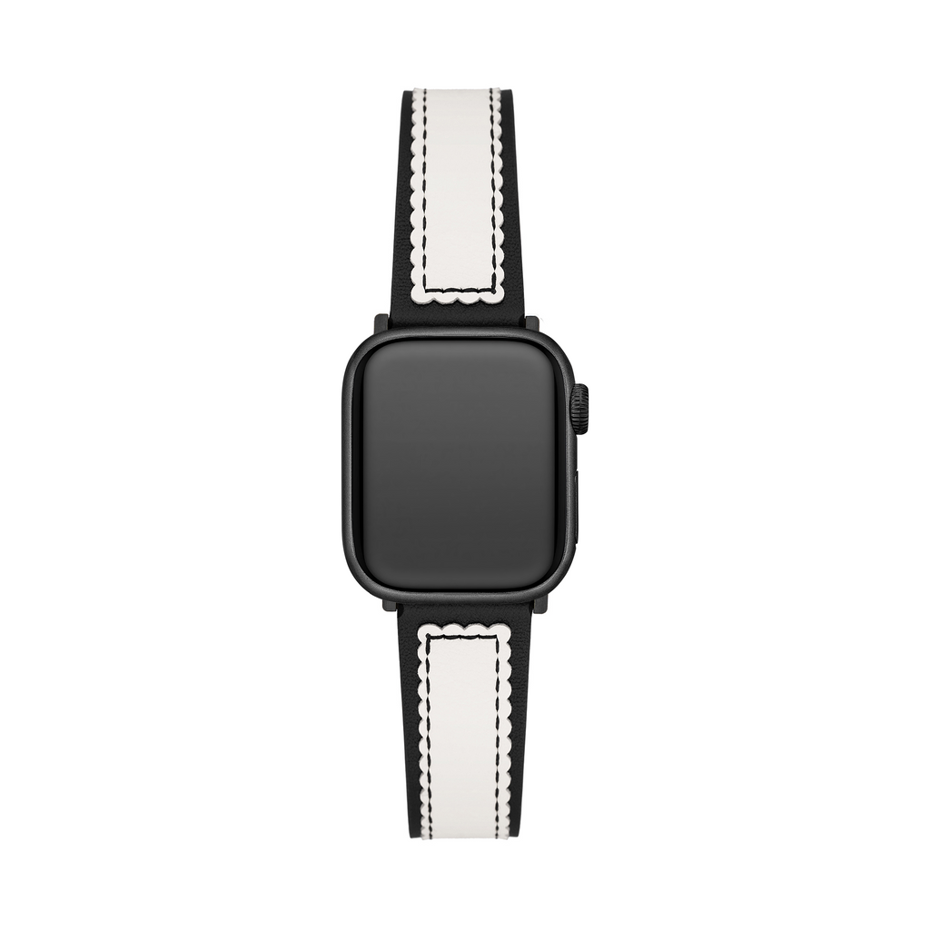 Scalloped Leather Watch Band for Apple Watch