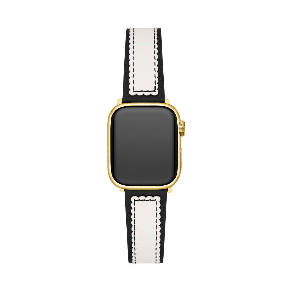Scalloped Leather Watch Band for Apple Watch