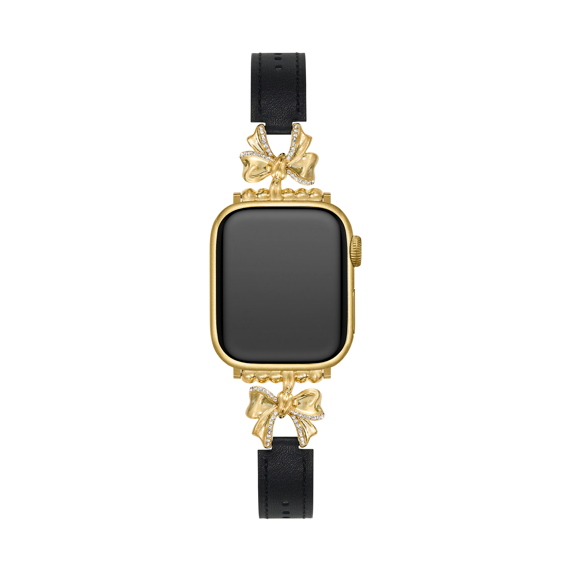 14k Gold / Platinum Plated Bowknot Leather Watch Band for Apple Watch