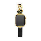 Camellia Chain Leather Watch Band for Apple Watch