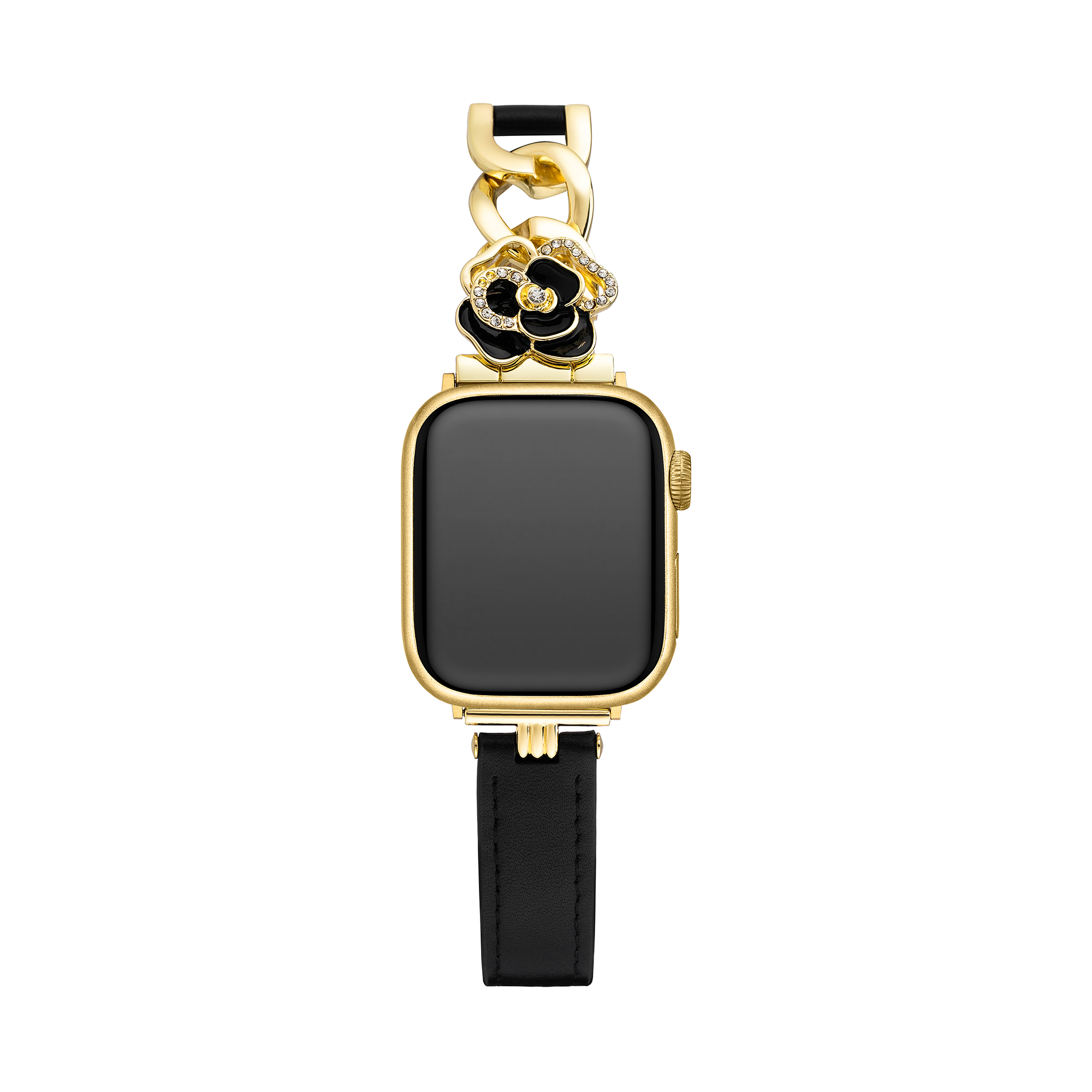 Camellia Chain Leather Watch Band for Apple Watch