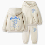 Blessed Are The Peacemakers Christian Kid Fleece Hoodie Set