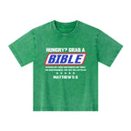 Blessed Are Those Who Hunger And Thirst For Righteousness Christian Kid Washed T-Shirt