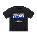 Blessed Are Those Who Hunger And Thirst For Righteousness Christian Kid Washed T-Shirt
