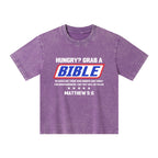Blessed Are Those Who Hunger And Thirst For Righteousness Christian Kid Washed T-Shirt