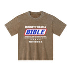 Blessed Are Those Who Hunger And Thirst For Righteousness Christian Kid Washed T-Shirt