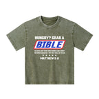 Blessed Are Those Who Hunger And Thirst For Righteousness Christian Kid Washed T-Shirt