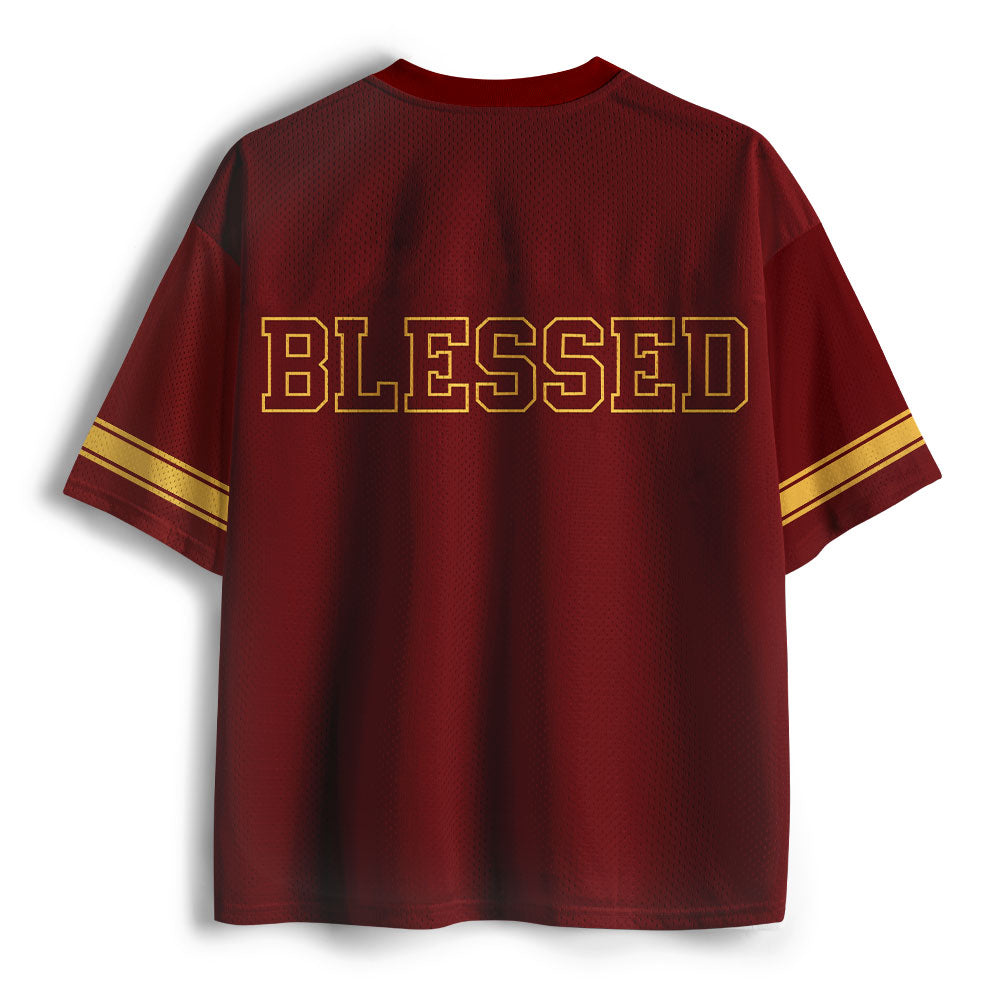 Blessed Christian Red Mesh Jersey
