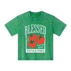 Blessed From My Head To-Ma-Toes Christian Washed T-Shirt