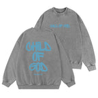 Blue Child Of God Christian Washed Sweatshirt