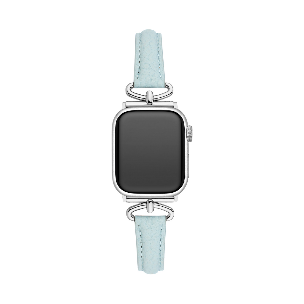 Metal Accented Leather Watch Band for Apple Watch
