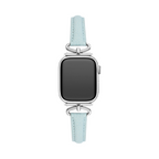 Metal Accented Leather Watch Band for Apple Watch