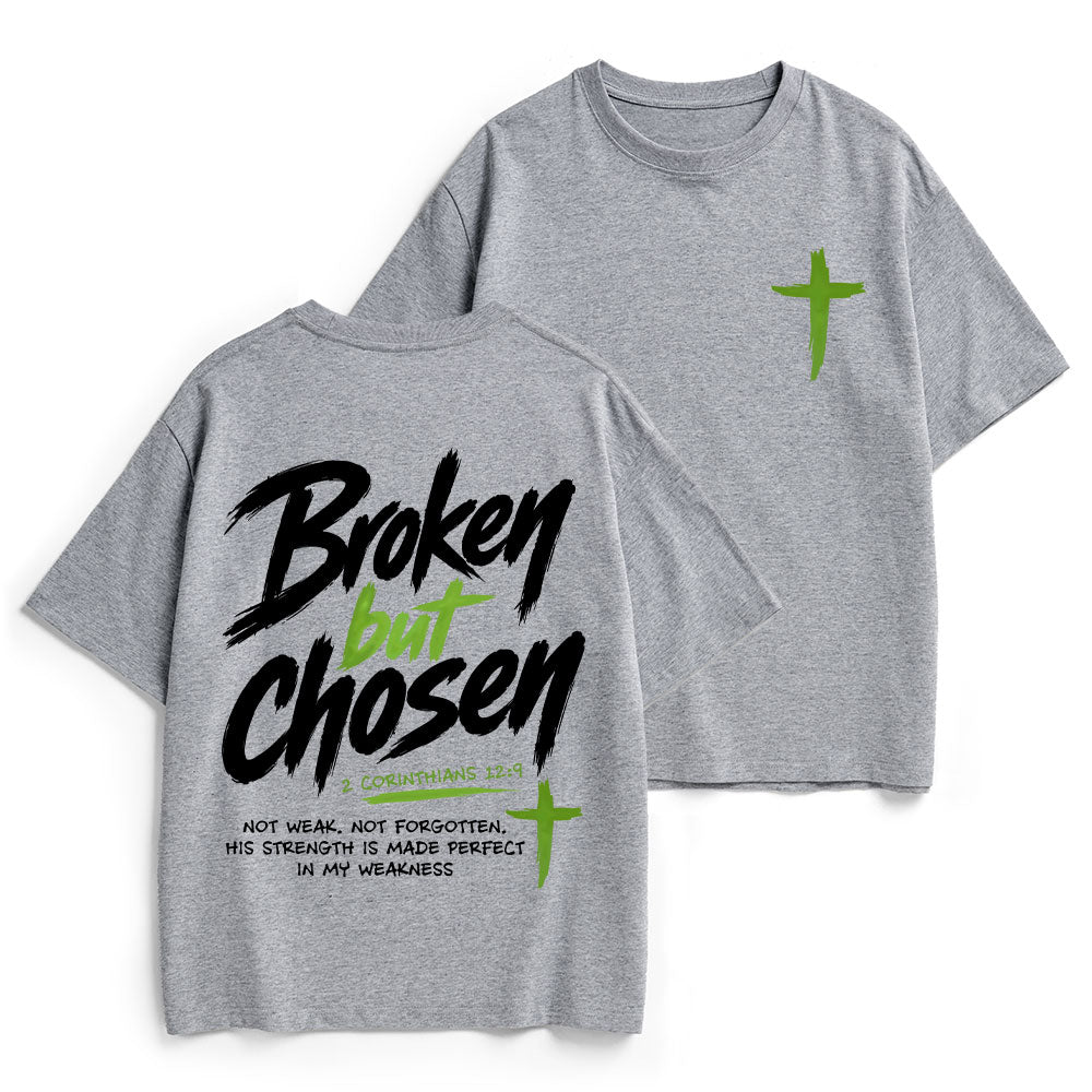 Broken But Chosen Christian Heavy Cotton T-Shirt