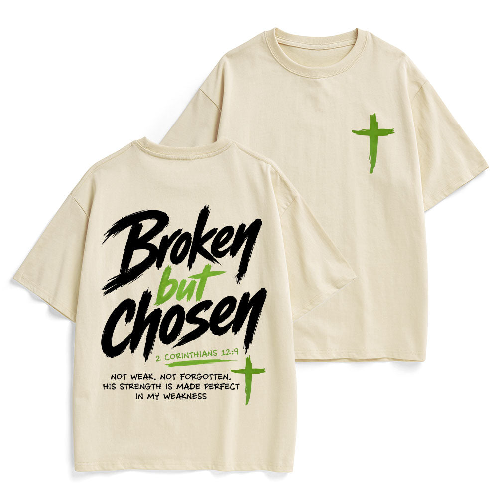 Broken But Chosen Christian Heavy Cotton T-Shirt