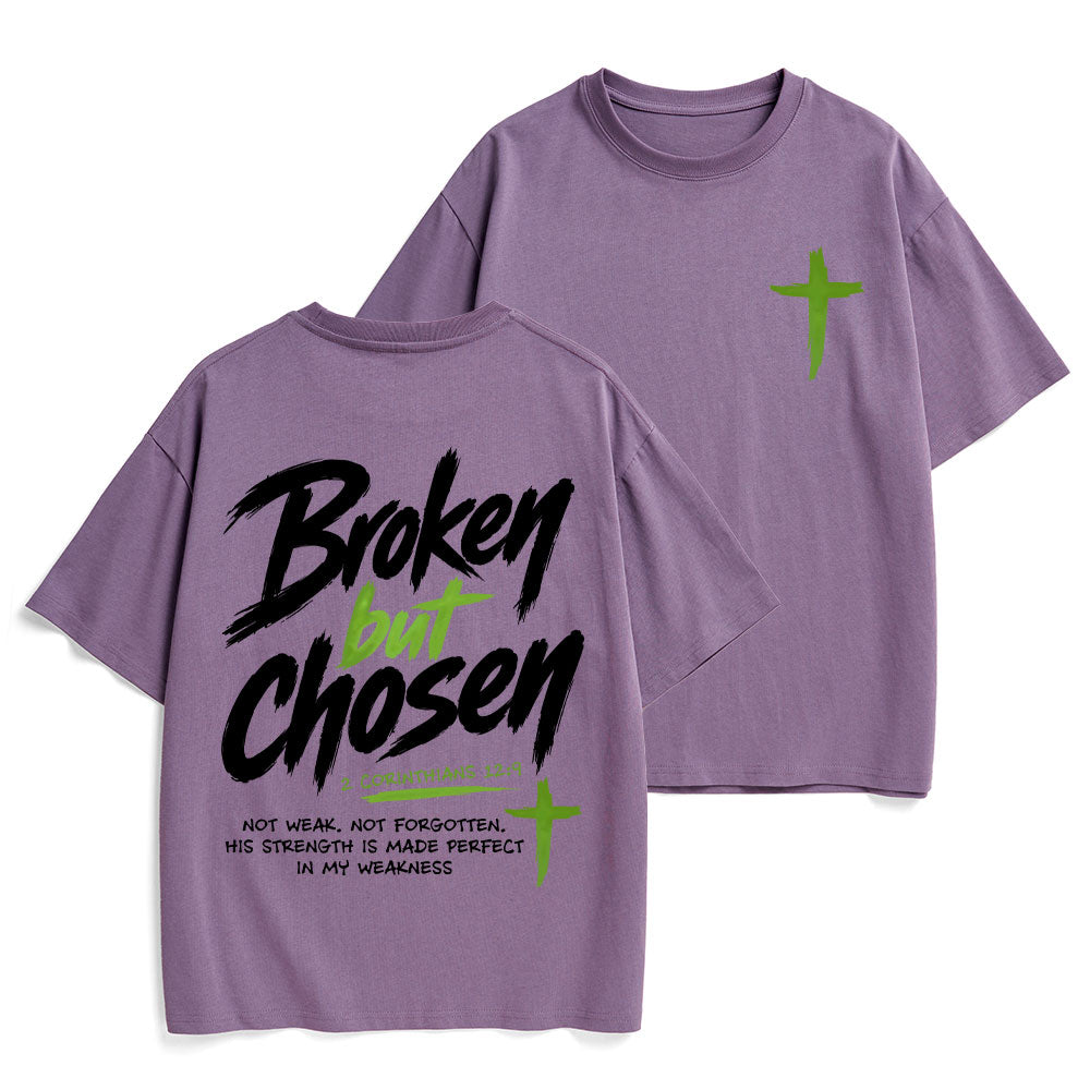 Broken But Chosen Christian Heavy Cotton T-Shirt