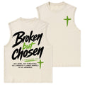 Broken But Chosen Christian Washed Tank Top