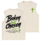 Broken But Chosen Christian Washed Tank Top