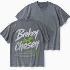 Broken But Chosen Christian Washed V-Neck T-Shirt
