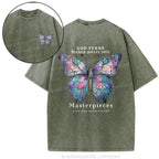 God Turns Broken Pieces Into Masterpieces Christian Washed T-Shirt
