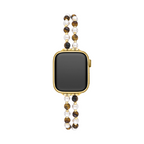 Pearl & Tiger's Eye Beaded Watch Band for Apple Watch