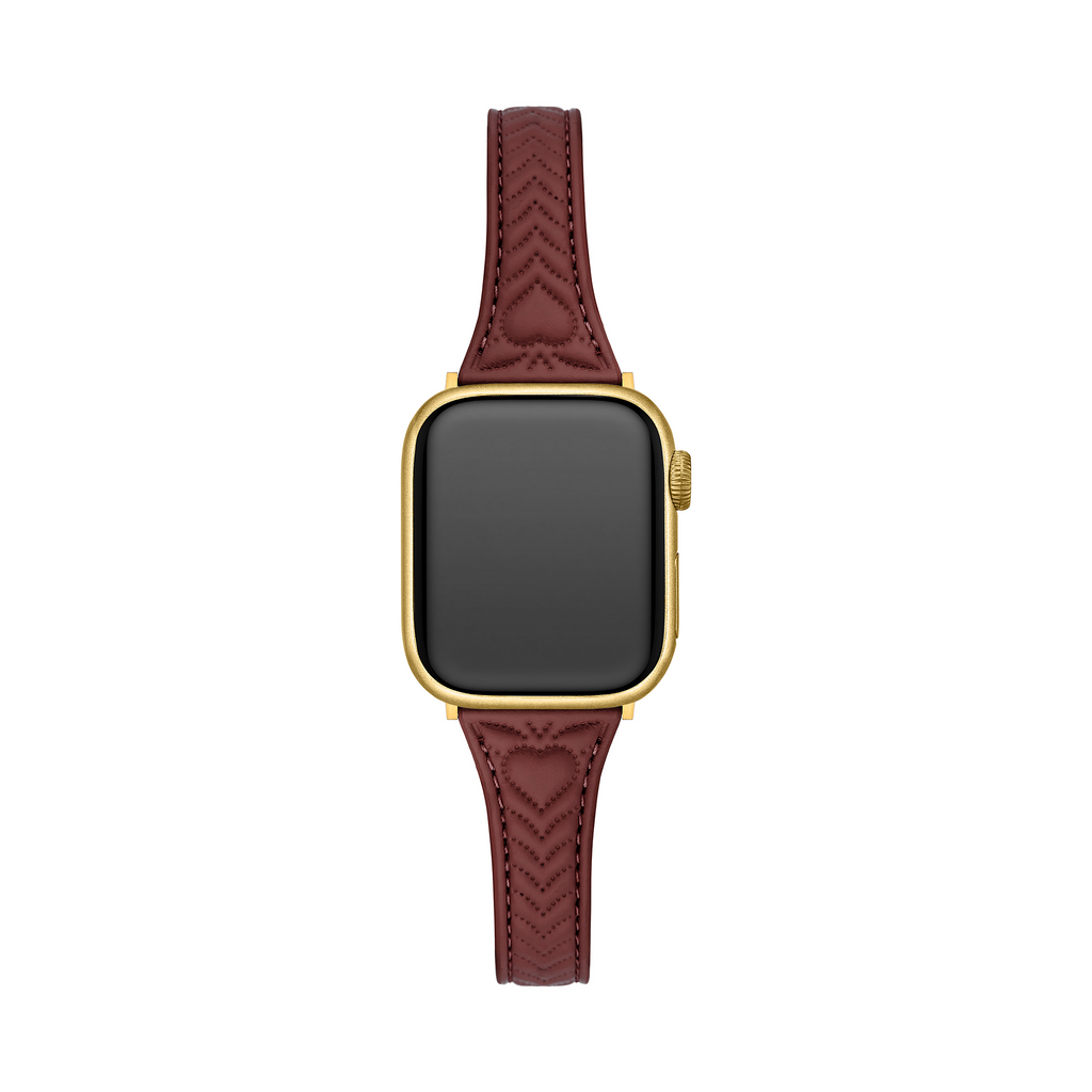 Heart Stitched Leather Watch Band for Apple Watch