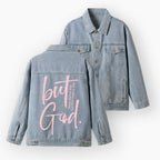 But God Christian Denim Jacket