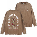 By His Wounds We Are Healed Washed Long Sleeve T-Shirt