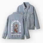 By His Wounds We Are Healed Christian Denim Jacket