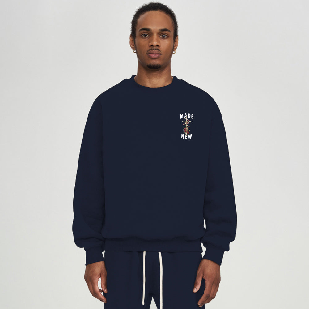 By His Wounds We Are Healed Christian Fleece Sweatshirt
