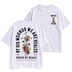 By His Wounds We Are Healed Christian Heavy Cotton T-Shirt