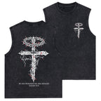 By His Wounds We Are Healed Christian Washed Tank Top