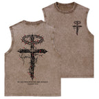 By His Wounds We Are Healed Christian Washed Tank Top