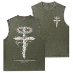 By His Wounds We Are Healed Christian Washed Tank Top