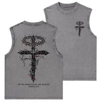 By His Wounds We Are Healed Christian Washed Tank Top