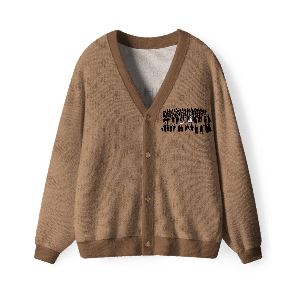 By His Wounds  We Are Healed Furry Christian Lightweight Cardigan