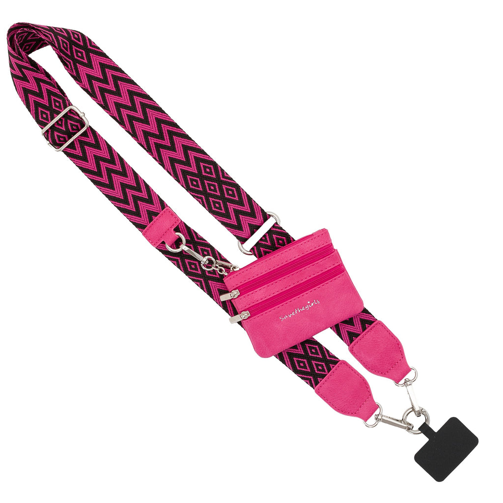 Clip & Go Strap with Pouch Chevron/Diamond Collection