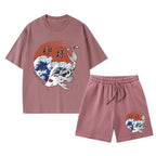 Caritas God Christian Washed T-Shirt & Shorts