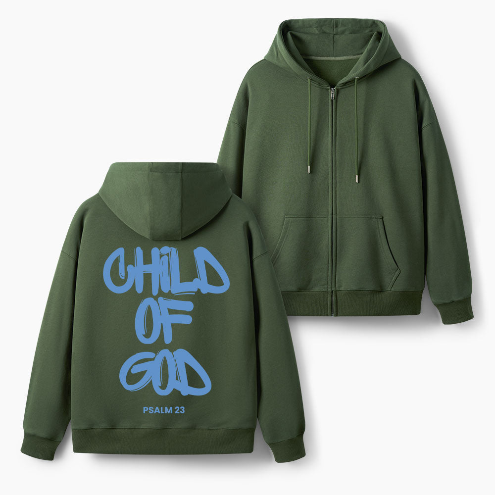 Child Of God Christian Fleece-Lined Full-Zip Hoodie