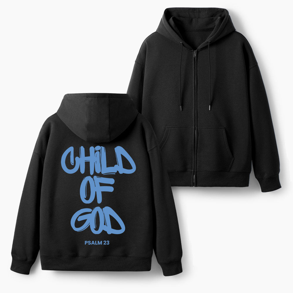 Child Of God Christian Fleece-Lined Full-Zip Hoodie