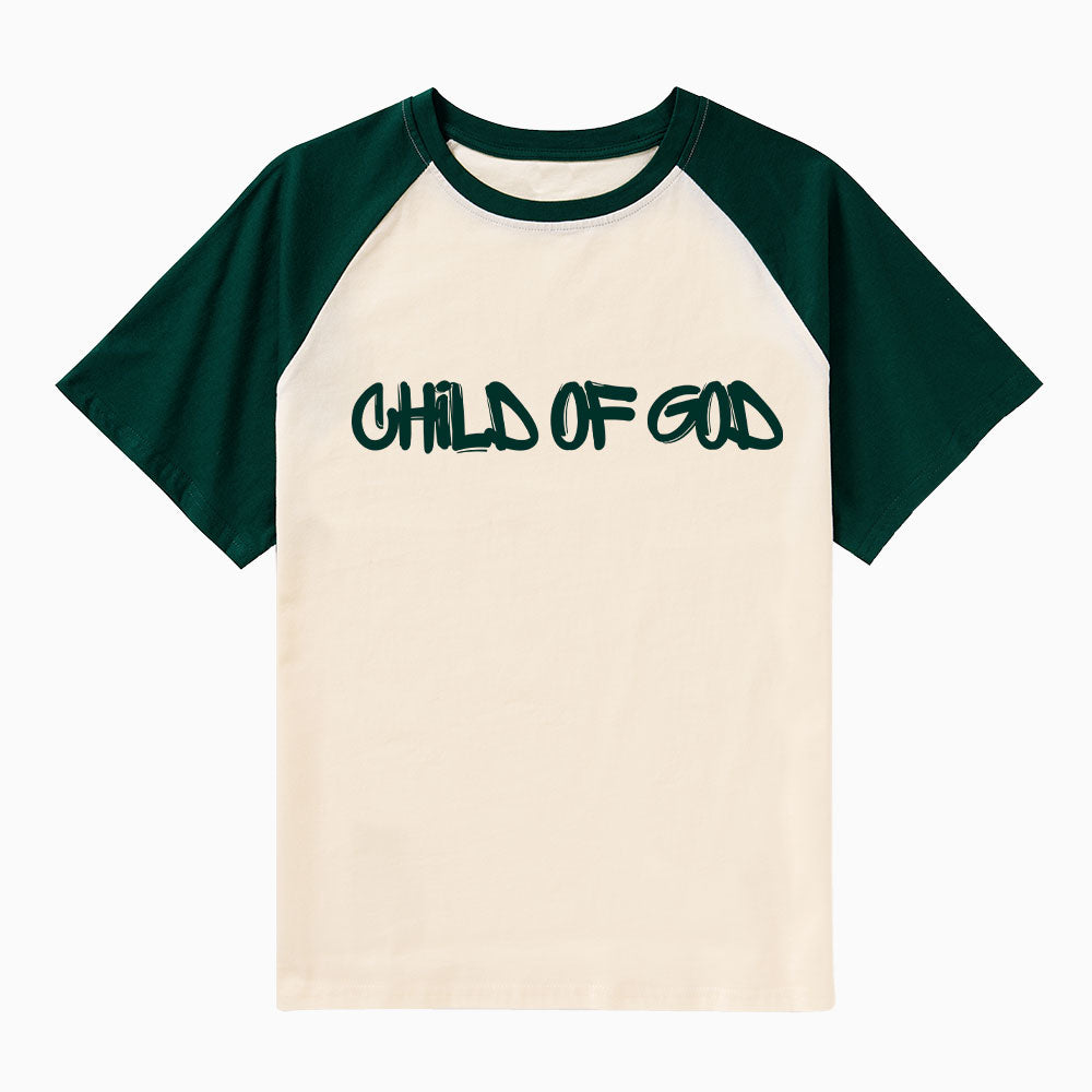 Child Of God Christian Raglan Sleeve T-Shirt