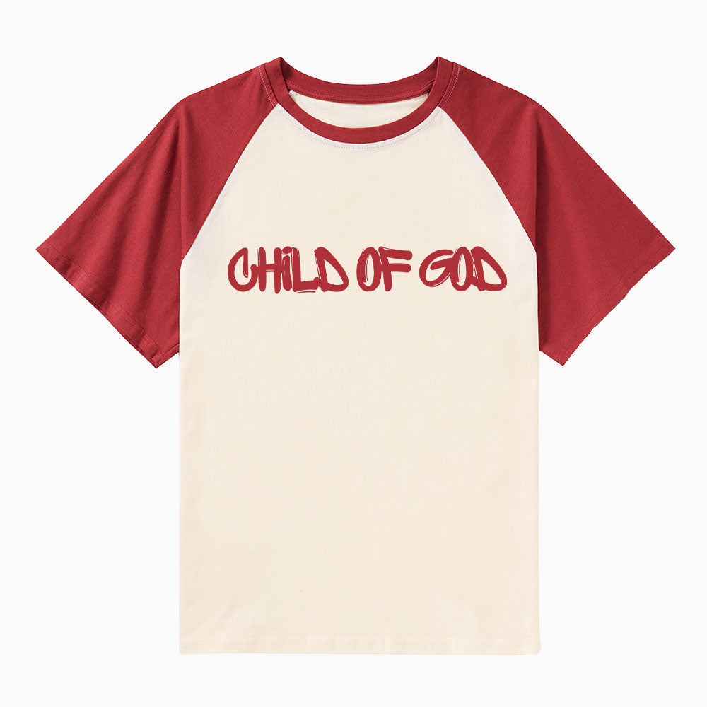 Child Of God Christian Raglan Sleeve T-Shirt