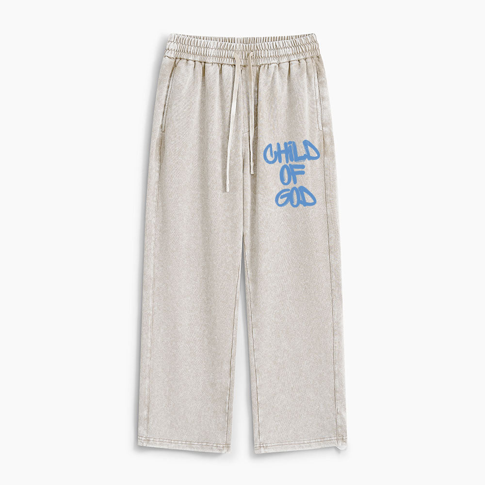 Child Of God Christian Washed Sweatpants