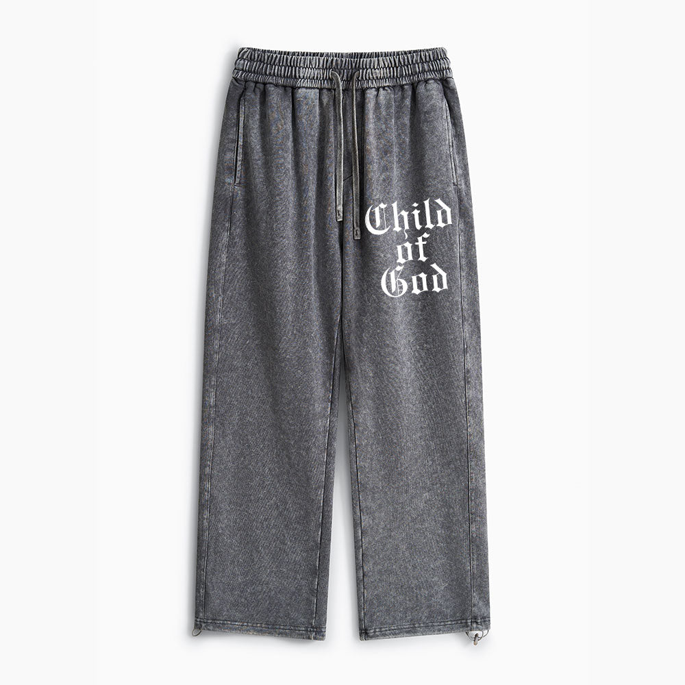 Child Of God Christian Washed Sweatpants