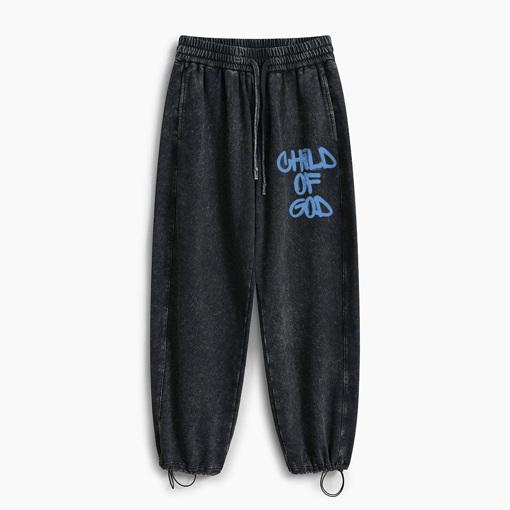 Child Of God Christian Washed Sweatpants