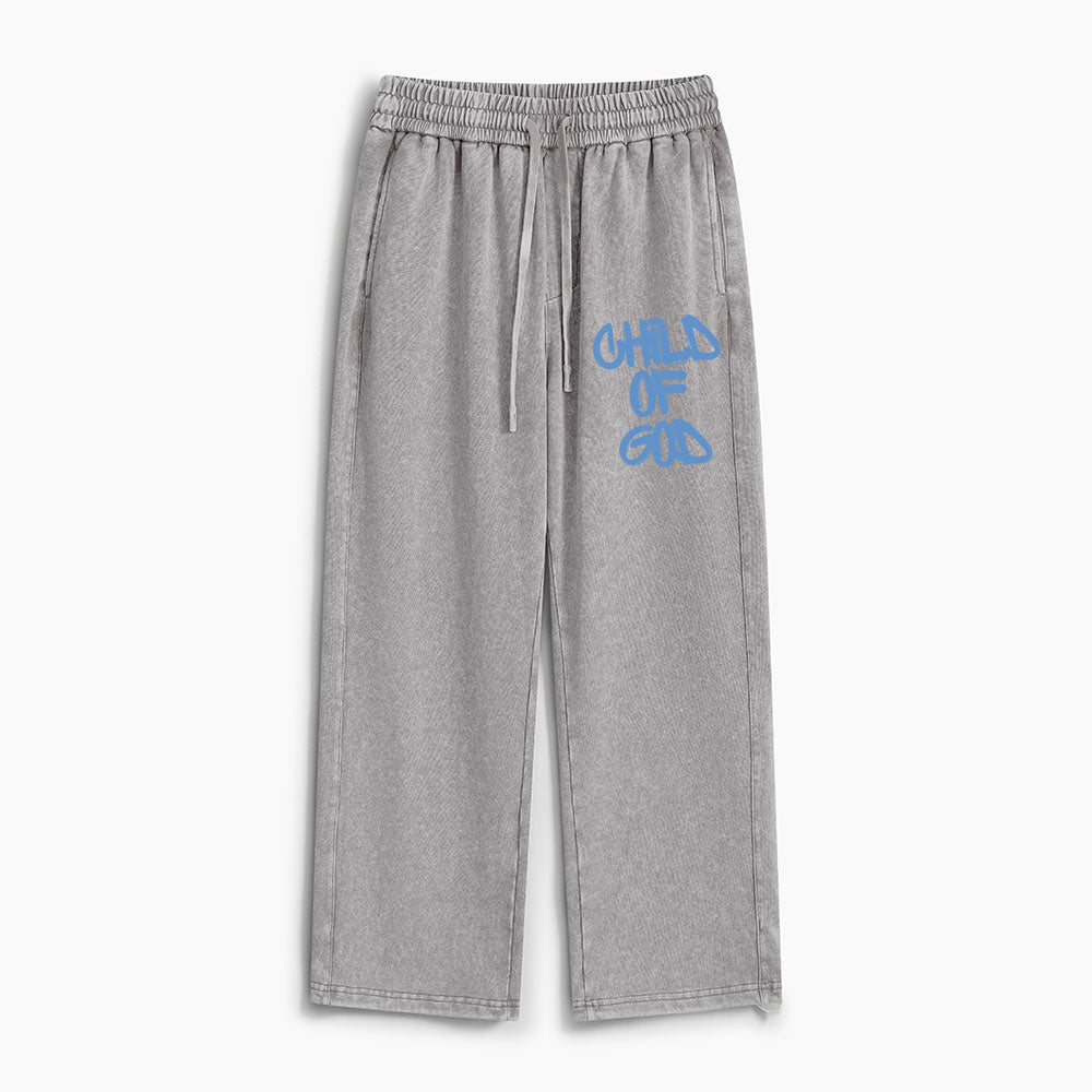 Child Of God Christian Washed Sweatpants