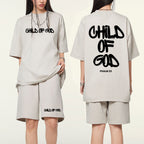 Child Of God Christian Washed T-Shirt & Shorts