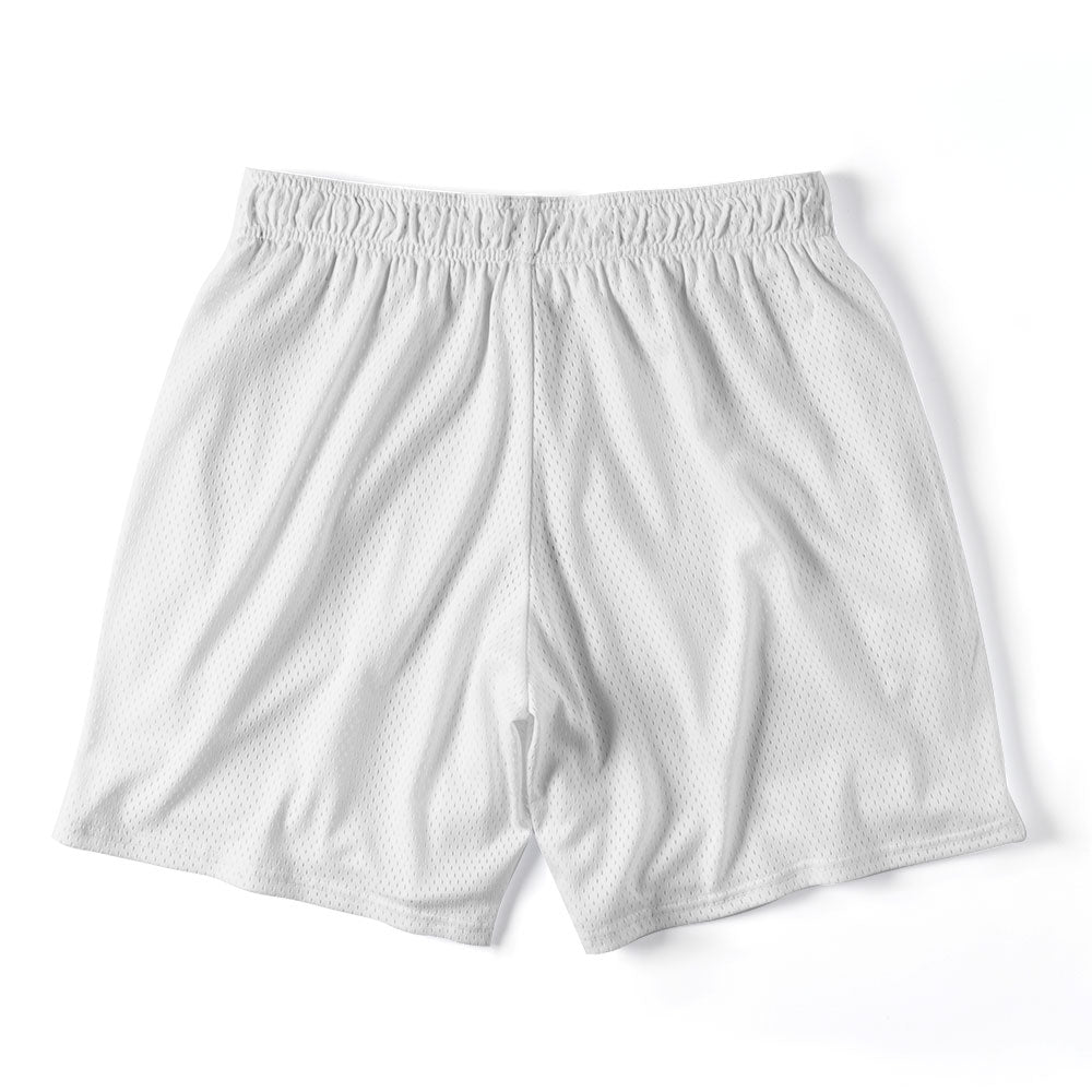 Child Of God White Christian Mesh Shorts