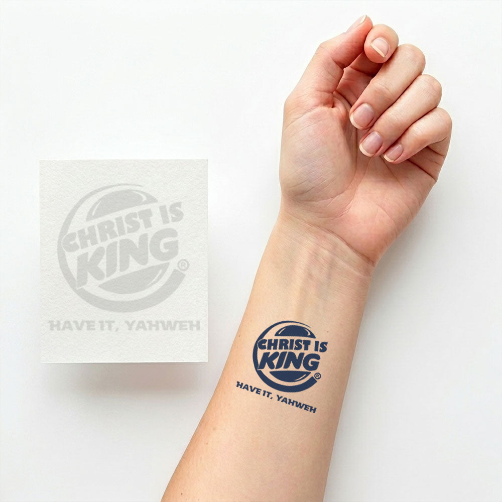 Christ Is King 12pcs Christian Temporary Tattoos