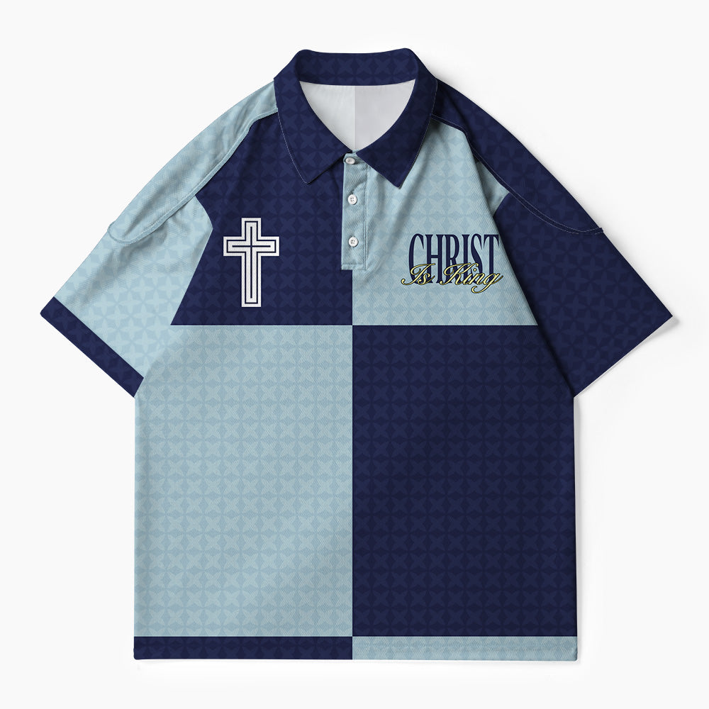 Christ Is King Christian Buttoned Polo Jersey