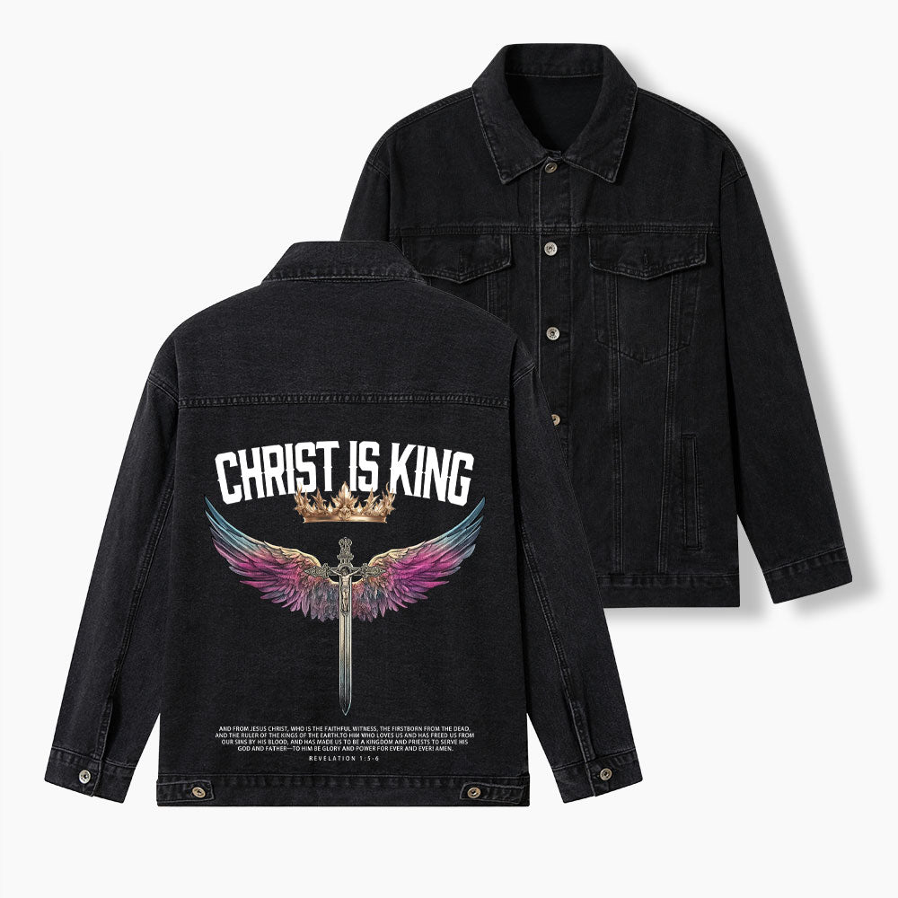 Christ Is King Christian Denim Jacket